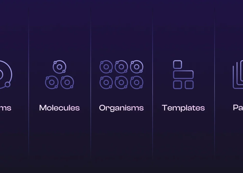 showing the atomic layout of a design system